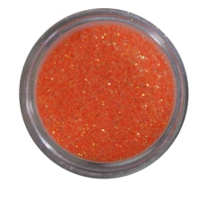 Песок в баночке NailApex 5 г оранжевый с золотом