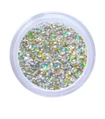 Песок в баночке NailApex 5 г 114 серебро голограммное крупное