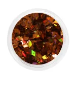 Песок в баночке NailApex 5 г оранжевый темный с ромбами