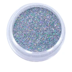 Пісок у баночці NailApex 5 г 107 срібло голограмний дрібний