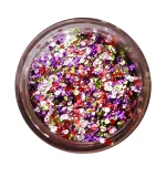 Декор для ногтей NailApex 193 Поталь мелкие цветные шестигранники