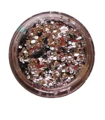 Декор для нігтів NailApex 191 Поталь дрібні срібні шестигранники