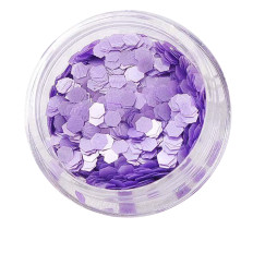 Матовий декор NailApex 214 шестигранник фіолетовий