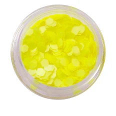 Матовый декор NailApex 217 шестигранник лимонный