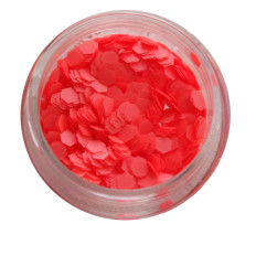 Матовий декор NailApex 220 шестигранник кораловий неон