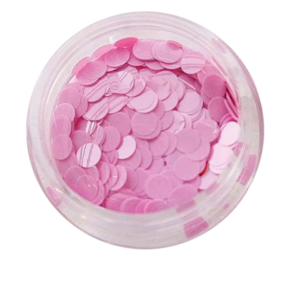 Матовый декор NailApex 223 круг большой пудровый