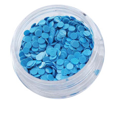 Матовий декор NailApex 226 коло маленький блакитний