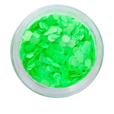 Матовый декор NailApex 233 шестигранник салатовый