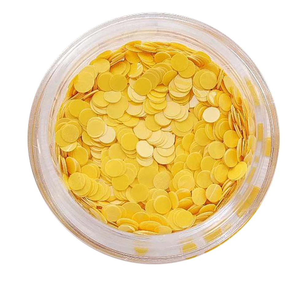 Матовый декор NailApex 219 круг маленький желтый