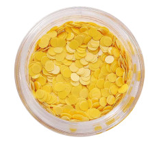 Матовий декор NailApex 219 коло маленький жовтий