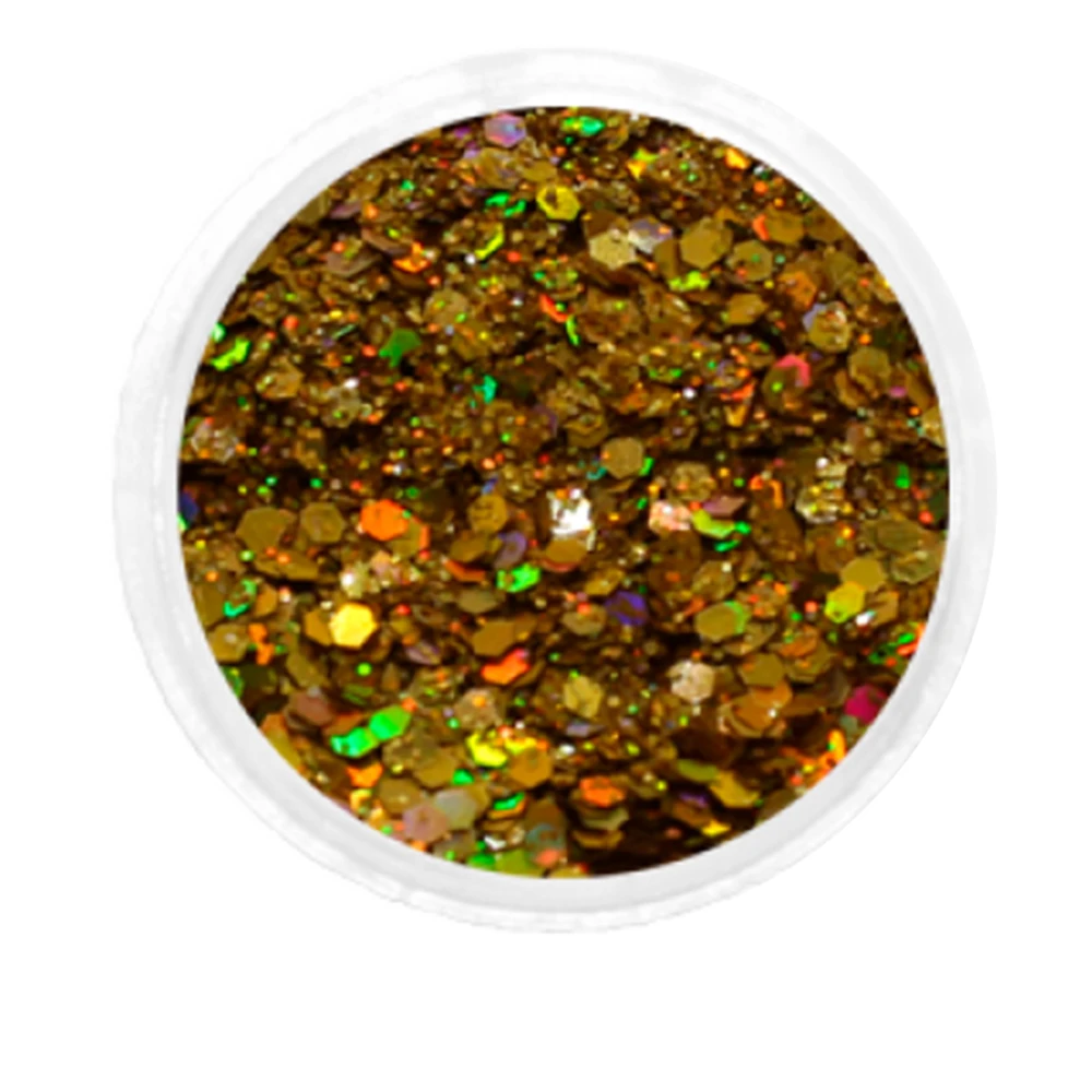 Брокат для ногтей NailApex 60 золото холодное