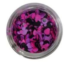Конфетти NailApex 08 розовые-сиреневые-черные