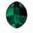 Стрази SWAROVSKI овал багатогранник 1 шт Emerald