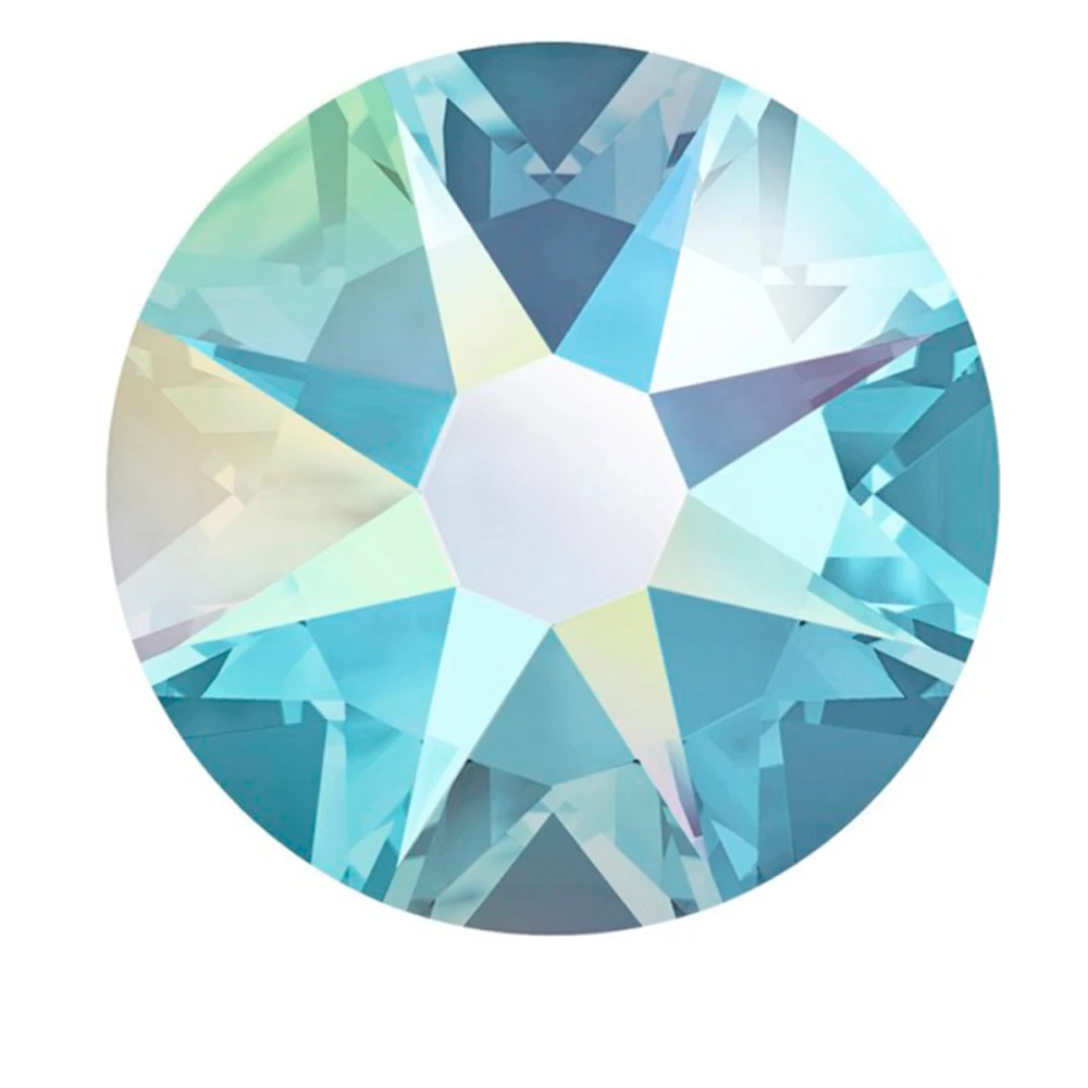 Стразы цветные SWAROVSKI SS3 50 шт Aquamarine AB