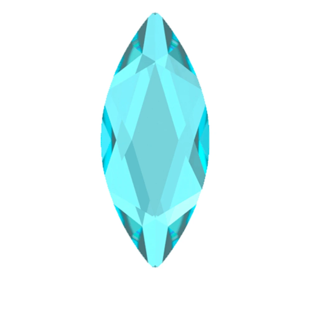 Стрази пелюсток SWAROVSKI вузький лист 1 шт Aquamarine