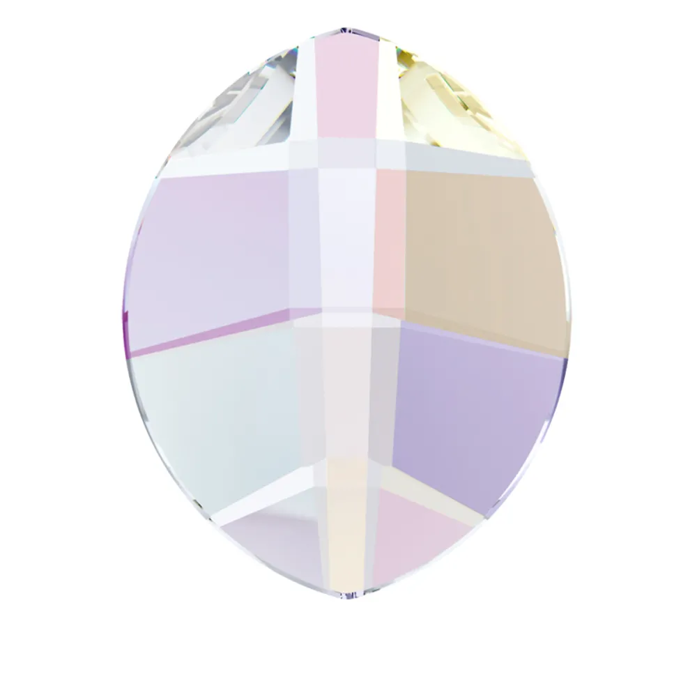 Стразы SWAROVSKI овал многогранник 10 шт AB