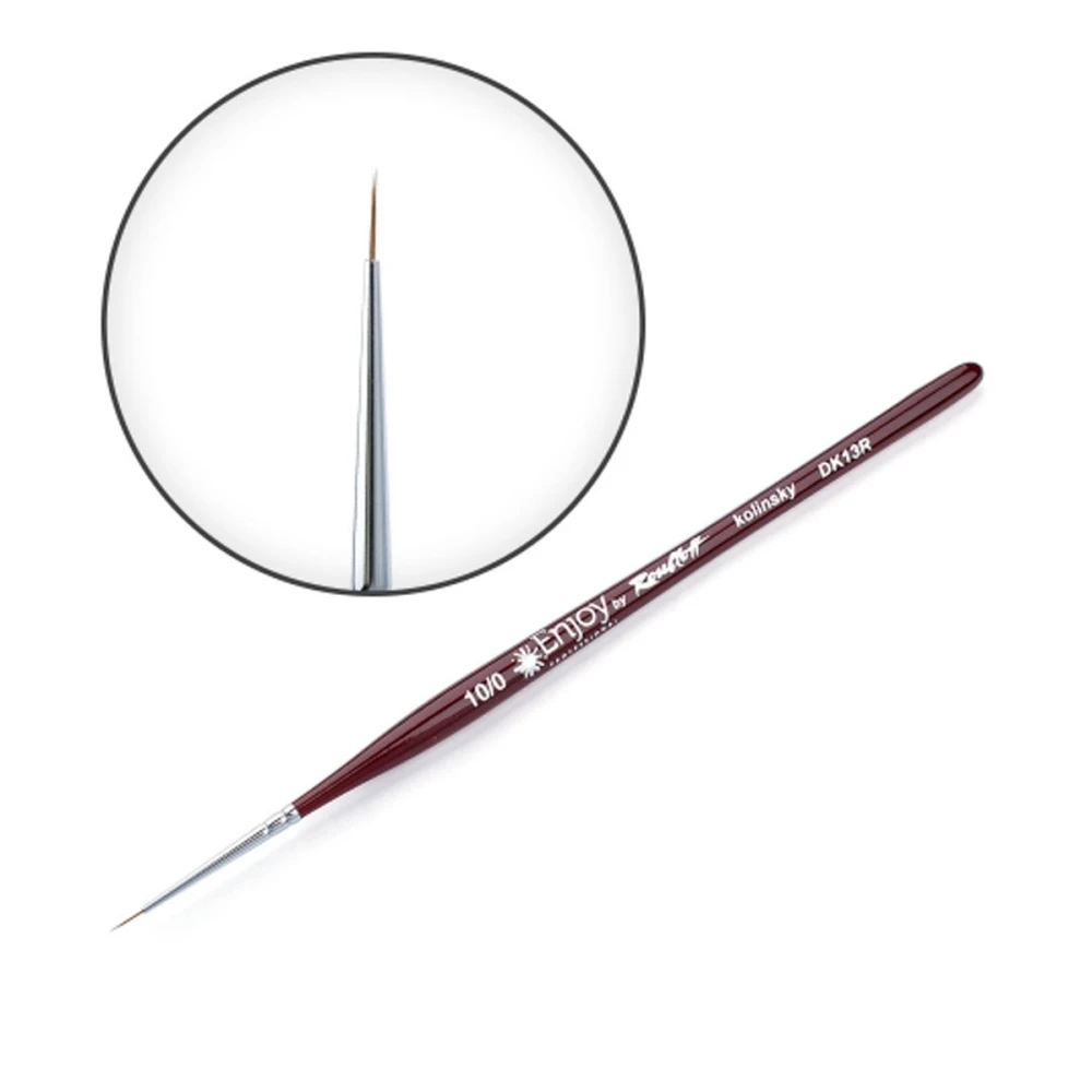Кисть для тонких линий колонок круглая бордо DK13R №10/0