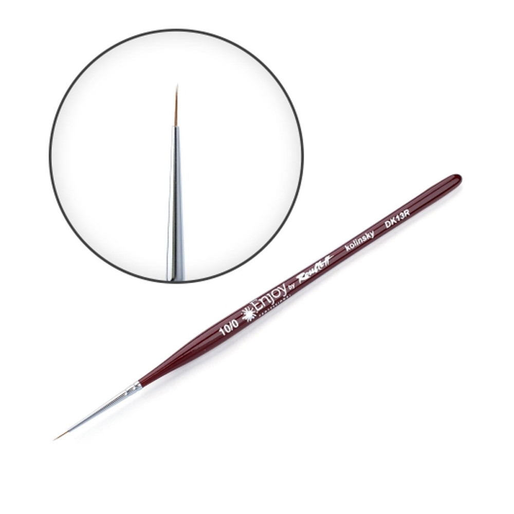 Кисть для тонких линий синтетика круглая бордо DS13R №10/0