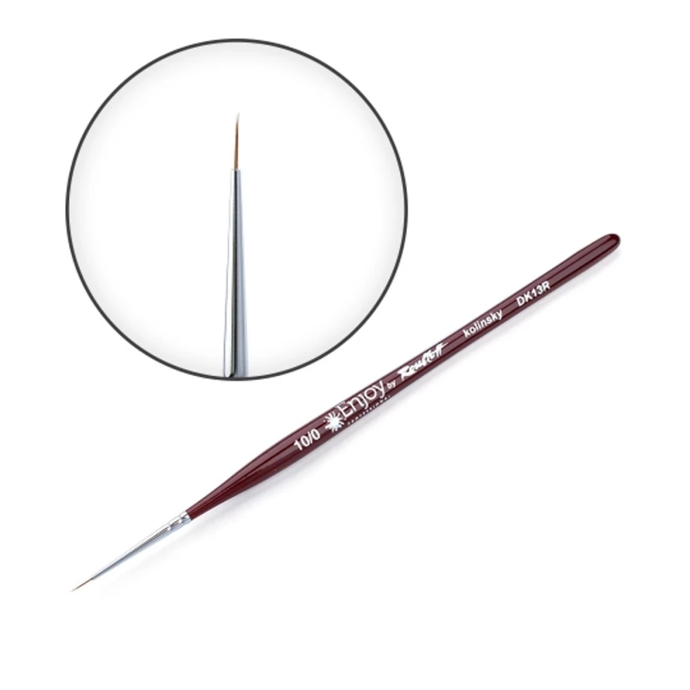 Пензель для тонких ліній синтетика кругла бордо DS13R №10/0