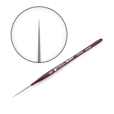 Кисть для тонких линий синтетика круглая бордо DS13R №10/0