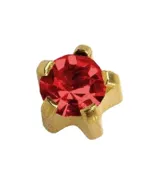 Сережки Caflon Studex мини крапан Рубин (июль)