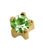 Сережки Caflon Studex мини крапан Хризолит (август)