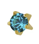 Сережки Caflon Studex мини крапан Голубой Циркон (декабрь)