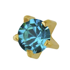 Сережки Caflon Studex міні крапан Блакитний Циркон (грудень)