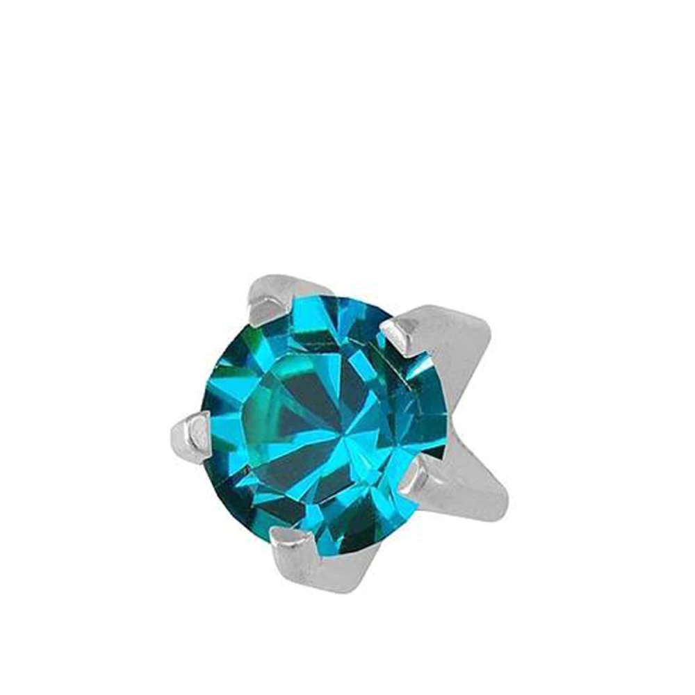 Сережки Caflon Studex средние крапановые Голубой Циркон (декабрь)