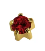 Серьги Caflon Studex средний размер Гранат - январь R101Y