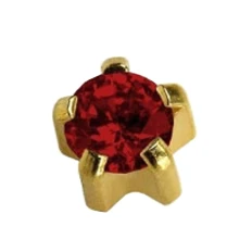 Серьги Caflon Studex средний размер Гранат - январь R101Y