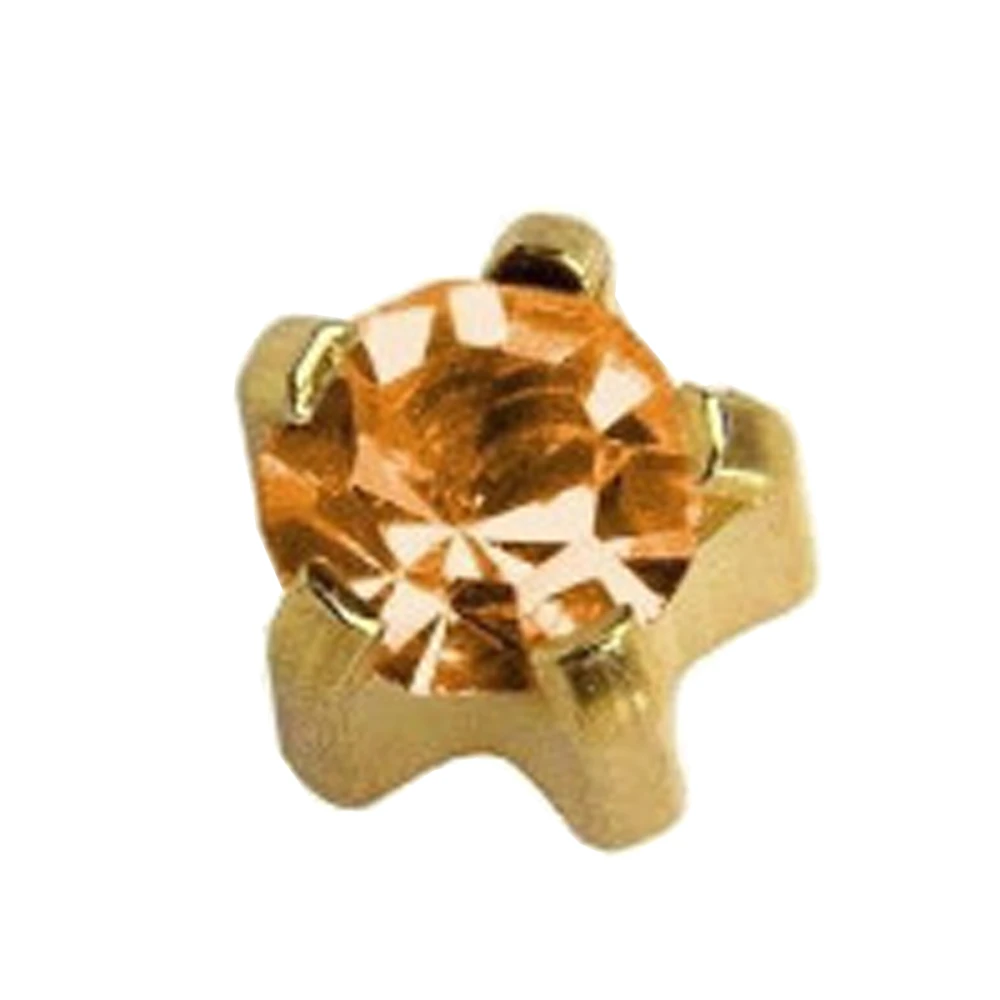 Серьги Caflon Studex средний размер Топаз - ноябрь R111Y