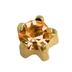 Серьги Caflon Studex средний размер Топаз - ноябрь R111Y