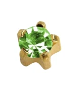 Серьги Caflon Studex средний размер Хризолит - август R108Y