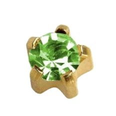 Серьги Caflon Studex средний размер Хризолит - август R108Y