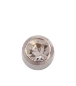 Серьги Caflon Studex большой размер Хрусталь - апрель L204W серебро