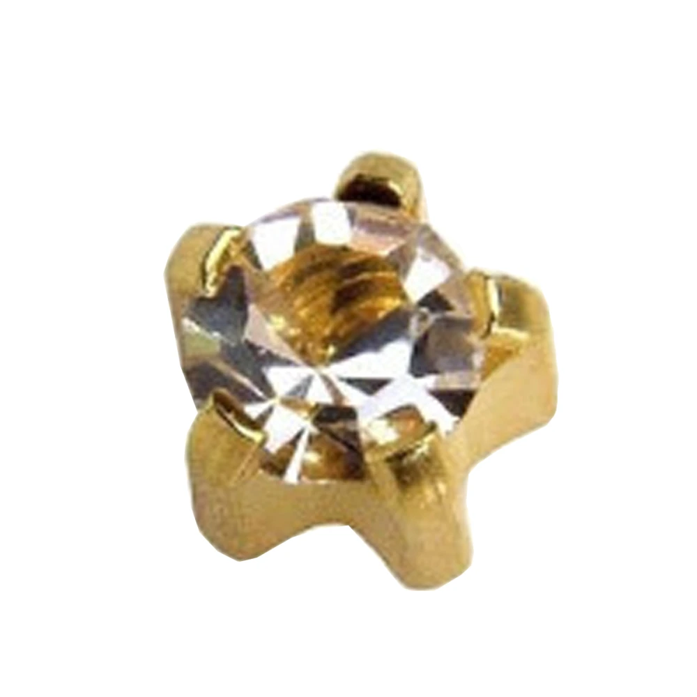 Серьги Caflon Studex большой размер Хрусталь - апрель L104Y