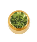 Серьги Caflon Studex средний размер Хризолит - август R208Y