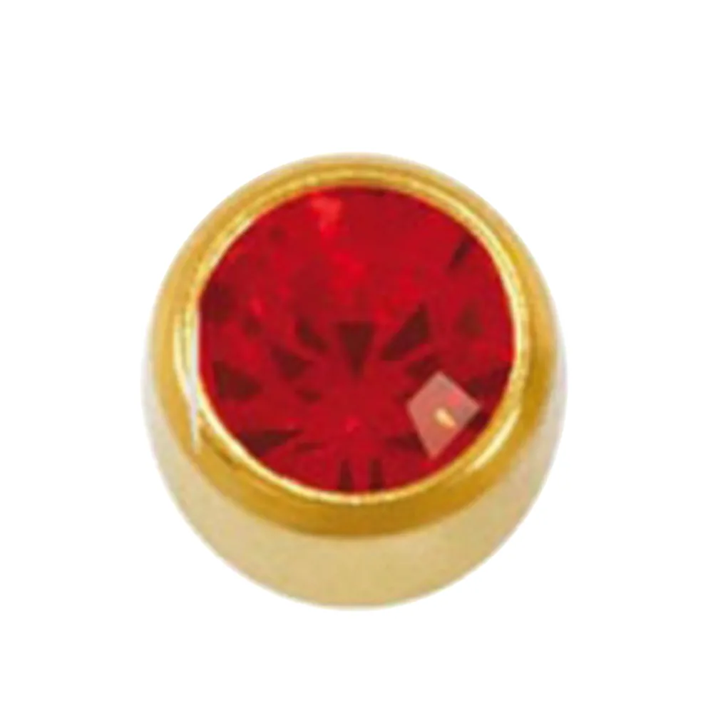 Серьги Caflon Studex средний размер Рубин - июль R207Y