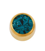 Сережки Caflon Studex середній розмір Блакитний Циркон - грудень R212Y