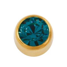 Серьги Caflon Studex средний размер Голубой Циркон - декабрь R212Y