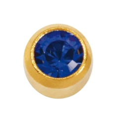 Серьги Caflon Studex средний размер Сапфир - сентябрь R209Y