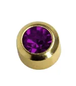 Сережки Caflon Studex мини завальцовка Аметист (февраль)