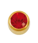 Сережки Caflon Studex мини завальцовка Рубин (июль)