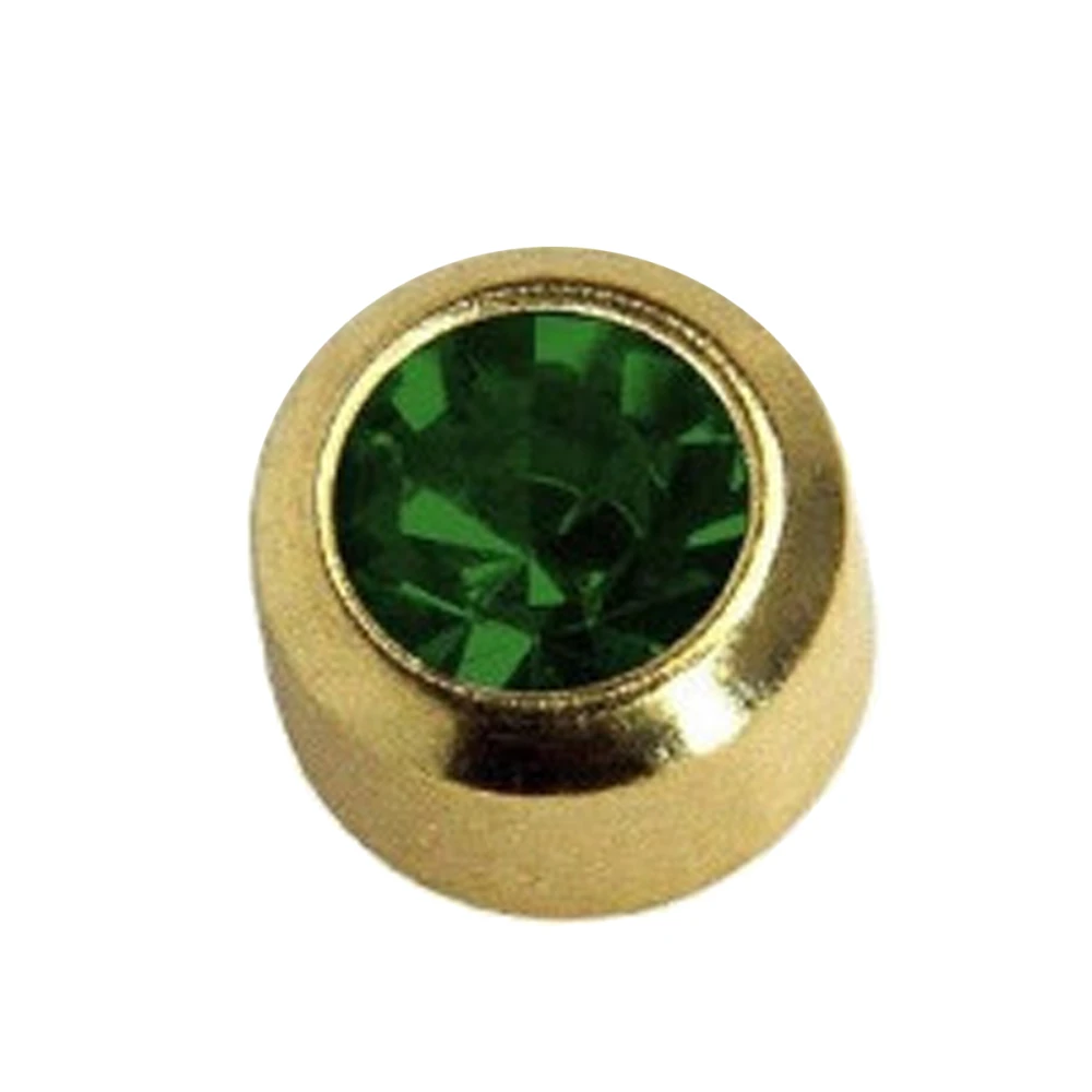 Серьги Caflon Studex большой размер Изумруд - май L205Y