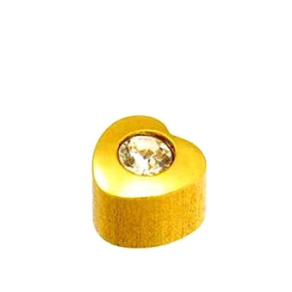 Серьги Caflon Studex средний размер Сердце с камнем R502Y-4