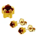 Серьги Caflon Studex большой размер Гранат - январь L101Y