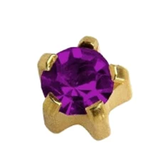 Сережки Caflon Studex великий розмір Аметист - лютий L102Y