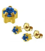 Серьги Caflon Studex большой размер Сапфир - сентябрь L109Y