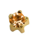 Серьги Caflon Studex большой размер Топаз - ноябрь L111Y